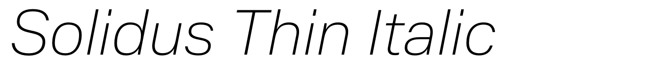 Solidus Thin Italic